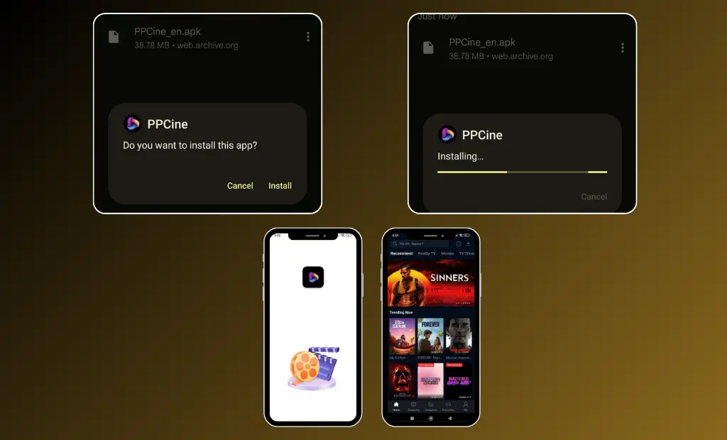 Install PPCine app